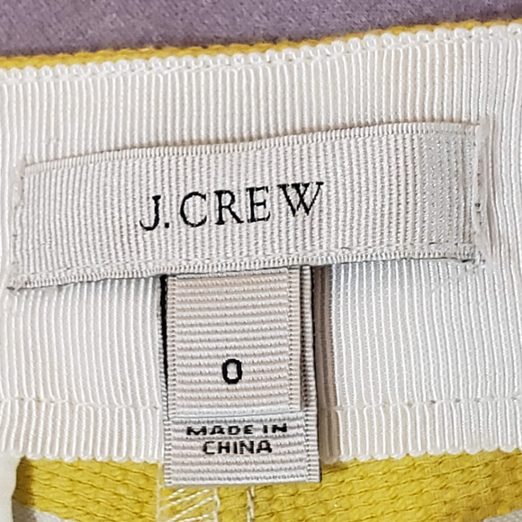 J. Crew yellow & white striped shorts 3 in inseam - Picture 3 of 5